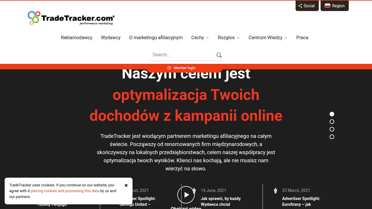 TradeTracker is a popular affiliate network in Poland, known for its local market expertise and support for Polish partners.