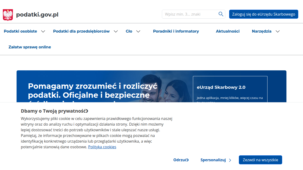 Oficjalna strona Podatki.gov.pl zawiera aktualne informacje i formularze dotyczące rozliczeń podatkowych, w tym CIT-8.