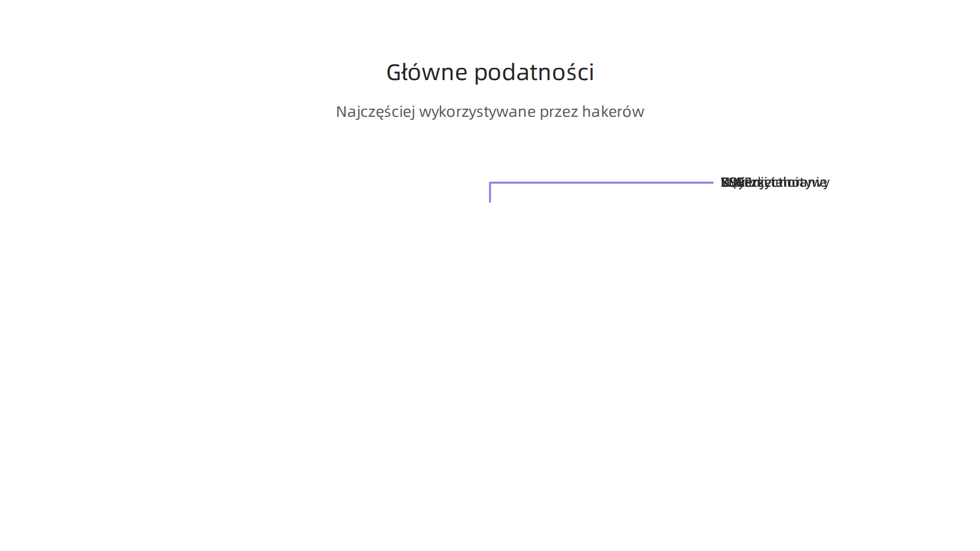 Infografika prezentująca pięć najczęstszych rodzajów podatności, które atakują polskie sklepy internetowe.